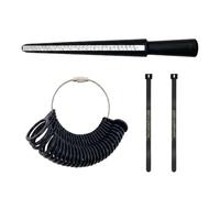 LUCTHY Ring Sizer Measurement Tool Set, UK A-Z and US Sizes, Finger Sizing Gauge with Ring Mandrel, Sizer Bands and Ring Size Guide Chart for Women and Men