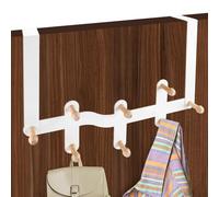 Lucxhcky 2 Pack Over The Door Hooks with 8 Hooks Hanger, Bathroom Towel Rack Organization, Behind Door Hooks for Hanging Hat Key Towel Clothes