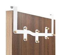 Lucxhcky 2 Pack Over The Door Hooks with 8 Hooks Hanger, Bathroom Towel Rack Organization, Behind Door Hooks for Hanging Hat Key Towel Clothes