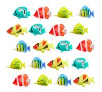 Lucxhcky 20pcs Artificial Plastic Floating Fishes, Floating Animals Bath Toys, Fish Aquarium Decor for Fish Tank Random colors and styles (20)