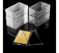 Lucxhcky 50 Pcs Acrylic Silver Bars Storage, 1 Oz Silver Bar Holder, Clear Organizing Containers for Silvers Bar (50)
