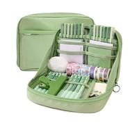 Lucxhcky Large Capacity Pencil Case, Big Pencil Pouch Pencils Cases Pencils Case Organizer, Large Bag College School Cases with Compartments (Only a Pencil case, no Stationery Included) (Green)