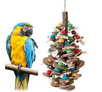 Lucxhcky Parrot Toys for Large Birds, Multicolored Wooden Cockatiel Toys for Bird Cage, Pet Bird Accessories for Parrot Birds (001)