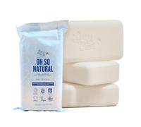 Lucy Bee Certified Organic & All Natural Soap Bar 4 Pack, Moisturising & Rejuvinating, Dermatologist Approved for Sensitive Skin, Unscented & 100% Palm Oil Free, 150g x 4