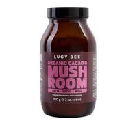 Lucy Bee Organic Chocolate, Lion's Mane & Reishi Blend 200g (20 Servings), Focus & Calm Mushroom Hot Chocolate, Organic Cacao, Adaptogenic Mushrooms & Coconut Milk, Vegan Superfood Drink