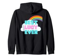 Lucy - Best Lucy Ever - Rainbow Cute Girl Lucy Zip Hoodie