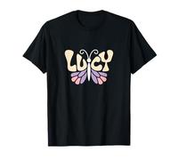 Lucy Butterfly - Personalized Cute Name Word Art T-Shirt