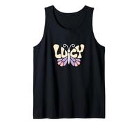 Lucy Butterfly - Personalized Cute Name Word Art Tank Top