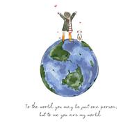 Lucy Claire Illustrations Mother’s Day Card, Cute Illustrated Birthday Card For Mum, Happy Mothers Day, You Are My World