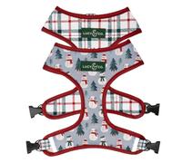 Lucy & Co. Cute Reversible Dog Harness Walking Halter - Best Designer Pet Harnesses for XS - XL Dogs - Padded Adjustable Vest for Easy Walking-Large-Gray & White Snowman