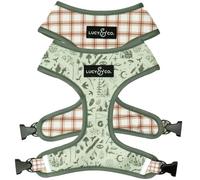 Lucy & Co. Cute Reversible Dog Harness Walking Halter - Best Designer Pet Harnesses for XS - XL Dogs - Padded Adjustable Vest for Easy Walking-XLarge-Green Outdoor Plaid