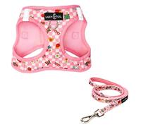 Lucy & Co. Cutie Patootie Step-in Cat Harness & Leash Bundle - Reflective, Breathable & Adjustable Harness for Cats, Kittens & Small Dogs, Lightweight & Secure and Dual Leash Clips