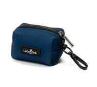 Lucy & Co. Dog Poop Bag Holder - Leak Proof Dispenser with Leash Attachment - Easy Refills - Hygienic Pet Poop Pickup - Navy