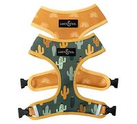 Lucy & Co. Looking Sharp, Cute Reversible Dog Harness Walking Halter - Best Designer Pet Harnesses for Medium Dogs - Padded Adjustable Vest for Easy Walking (X-Large)