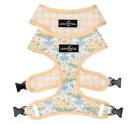 Lucy & Co. Sunshine and Daffodils Reversible Dog Harness, Adjustable Comfort Fit with Dual Leash Attachments, Large