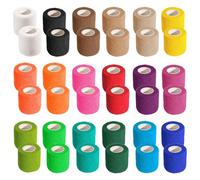 Lucy DM Self Adhesive Bandages 2 Inch x 5 Yards Elastic Cohesive Bandages Rolls Elastic Self Adhesive Tape for Stretch Athletic Sports Wrist Ankle 36 Pack
