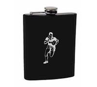 Lucy G BLACK RUGBY HF204 PERSONALISED ENGRAVED 6OZ HIP FLASK exclusive to 1stclassgifts
