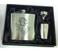 Lucy G Scottish Thistle 6oZ Hip Flask can be Personalised Engraved Free hf5 6oz 4cupbox