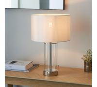 Touch Table Light Silver Lessina Bright Nickel Vintage White 280mm Endon 102674