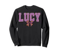 Lucy Leopard Bow Trendy Name Design for Women and Girls Sweatshirt