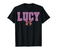 Lucy Leopard Bow Trendy Name Design for Women and Girls T-Shirt