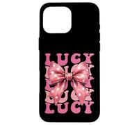 LUCY Name Coquette Bow Aesthetic for Women Girls Case for iPhone 16 Pro Max