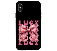 LUCY Name Coquette Bow Aesthetic for Women Girls Case for iPhone X/XS