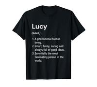 Lucy Name Definition Dictionary Value Graphic T-Shirt