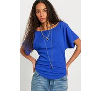 Lucy Off-The-Shoulder Tee at Free People in Violet Splendor, Size: Large - female