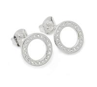 Lucy Quartermaine Art Deco Round Sterling Silver Stud Earrings 2.2 grams
