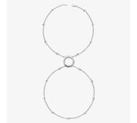 Lucy Quartermaine Silver Art Deco Halo Hand Chain Bracelet ADHC1