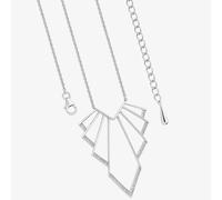 Lucy Quartermaine Silver Art Deco White Topaz Chrysler Necklace ADP6