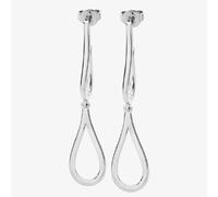 Lucy Quartermaine Silver Double Petal Dropper Earrings PER3