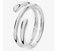 Lucy Quartermaine Silver Drop Coil Ring DR12 N