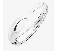 Lucy Quartermaine Silver Flat Drop Bangle DBG7