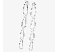 Lucy Quartermaine Silver Large Petal Dropper Earrings PER1