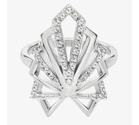 Lucy Quartermaine Silver Raised Splash Fashion Ring ADR7L Q