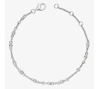 Lucy Quartermaine Silver Skinny Drip White Topaz Bracelet SDB1
