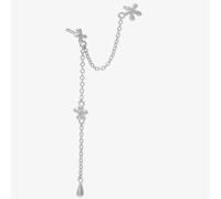 Lucy Quartermaine Silver Splash Double Post Single Dropper Earring SER8