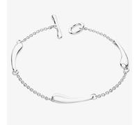 Lucy Quartermaine Silver Triple Drop T Bar Clasp Bracelet DB3