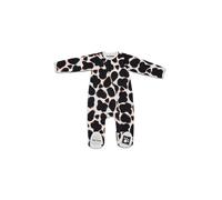 Lucy & Sam Black Cow Zip Babygrow in White | Size: 18-24 m Lucy & Sam White 18-24 m