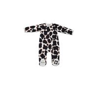 Lucy & Sam Black Cow Zip Babygrow in White | Size: 3-6 m Lucy & Sam White 3-6 m