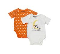 Lucy & Sam Orange Pumpkin Star 2 Pack Bodysuit | Size: 9-12 m Lucy & Sam Multicolor 9-12 m