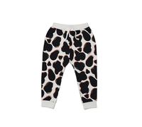 Lucy & Sam Organic Cotton Cow HaremJoggers | GOTS Certified | Soft Unisex Pull-On Pants | Comfortable Everyday Bottoms | Eco-Friendly Organic Baby Clothing (5-6 Years) Black
