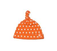 Lucy & Sam Organic Cotton Pumpkin Star Bandana Hat | GOTS Certified | Soft Baby Hat with Knot | Unisex Newborn Accessory | Eco-Friendly Organic Babywear (0-6 Months) Orange