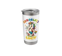 Lucy schoolkid Rainbow Unicorn Design Personalized Stainless Steel Insulated Tumbler