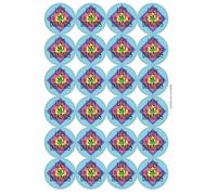 Lucy Sky Diamonds Sixties Hippie LSD Psychedelic Circular Matt Paper Stickers A4 Sheet of 24 (Each Sticker is 45mm Diameter)