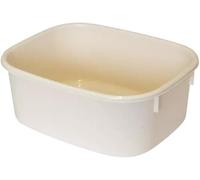 LUCY Unbreakable Rectangular Washing Up Bowl - Large 15-Inch or Small 13-Inch - Durable Multi-Purpose Plastic Basin for Kitchen Sink, Mixing & Organizing (Maize, Large Oblong Bowl 15 inch)