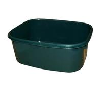 LUCY Unbreakable Rectangular Washing Up Bowls - Large 15-Inch & Small 13-Inch, Lightweight, Multi-Purpose Plastic Basin for Mixing, Sink Tidy Organizers (Verdigris, Large Oblong Bowl 15 inch)