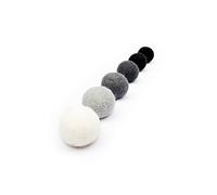 LucyBalu® Felt Balls for Cats, Cat Toy, Felt Cat Balls, Cat Toys Made of 100% Wool, Natural Toy, Fair Play Balls from Nepal, Pack of 6, Grey